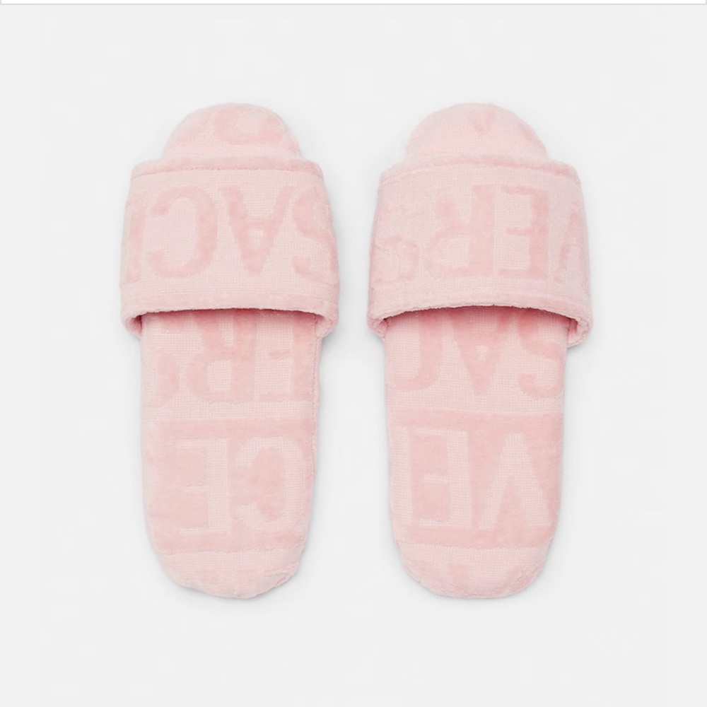 Versace Soft Pink Slippers - Picture 6 of 9